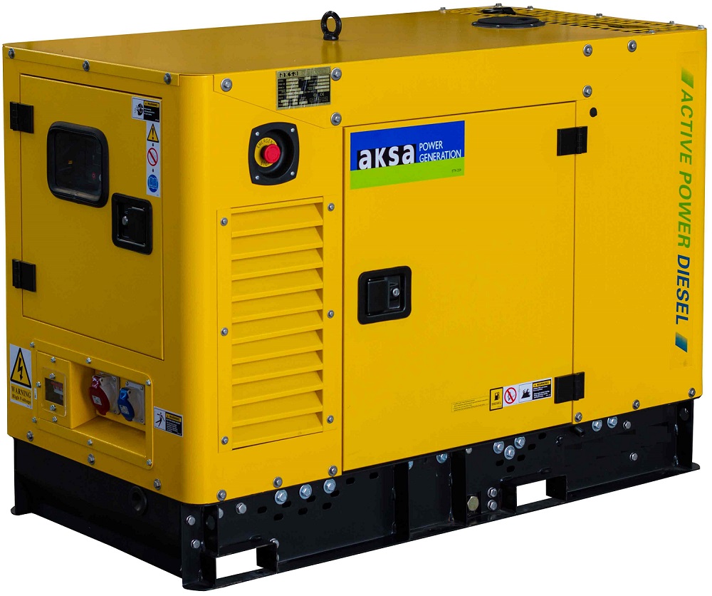 Дизельный генератор Aksa APD-13A в кожухе
