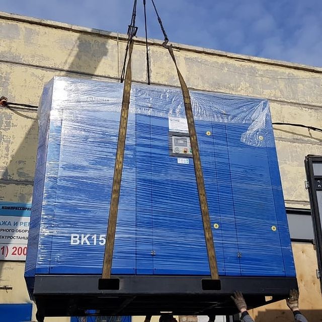 Отгрузка винтового компрессора Remeza ВК150 на 110 кВт в г.Троицк